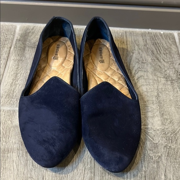 Birdies Navy Blue Suede Flats size 7 - Picture 1 of 9